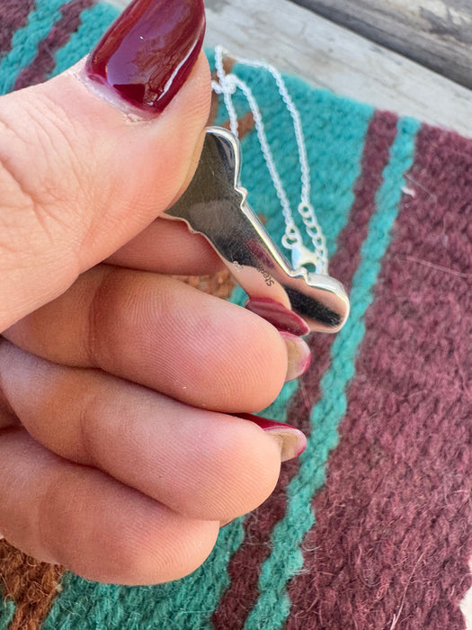 Handmade Sterling Silver Sonoran Mountain Turquoise Necklace