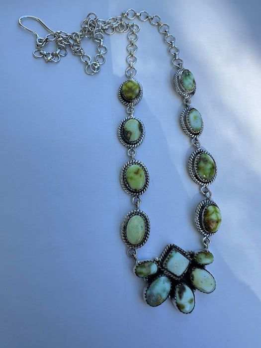 Beautiful Handmade Sterling Silver & Palomino Turquoise Necklace