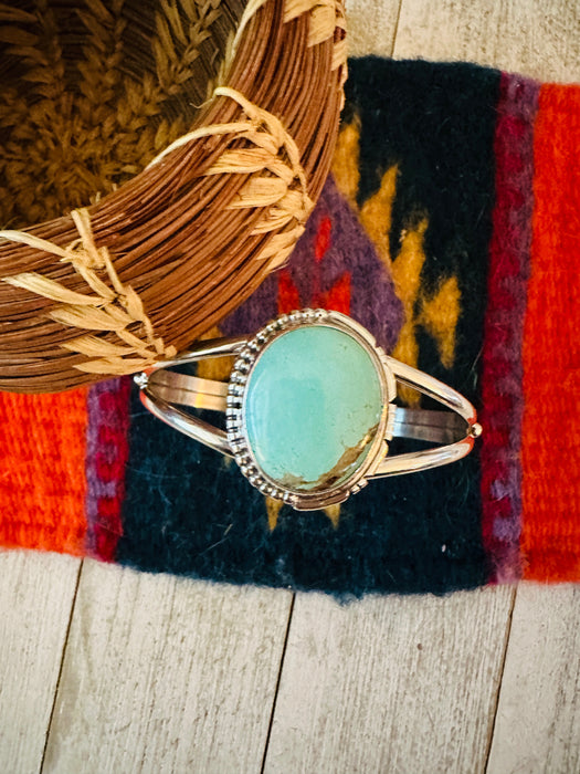 Navajo Sterling Silver & Turquoise Cuff Bracelet