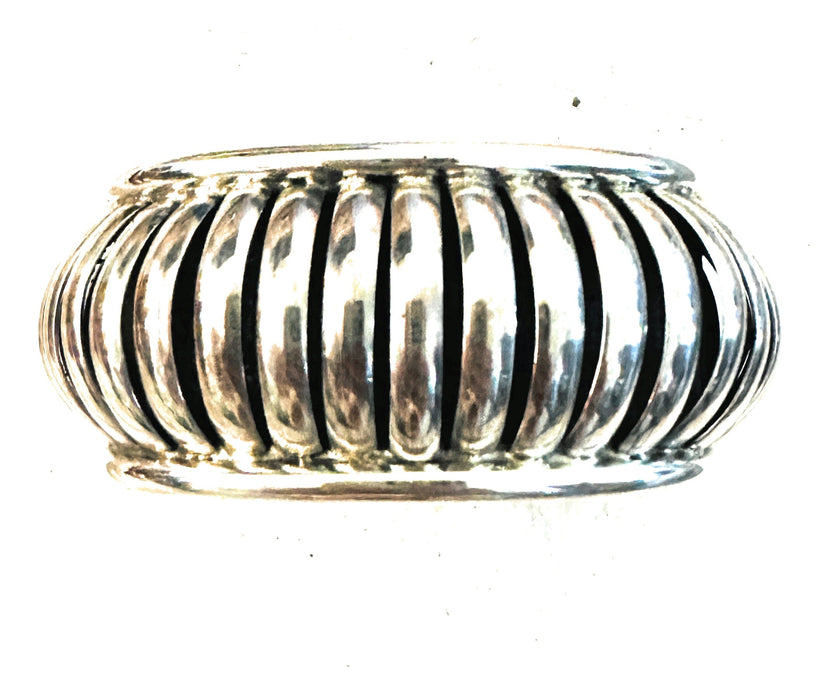 Navajo Rolled Sterling Silver Cuff Bracelet