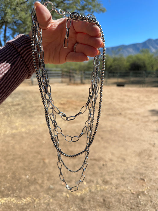 SILVER CITY Handmade Sterling Silver 5 Strand Necklace