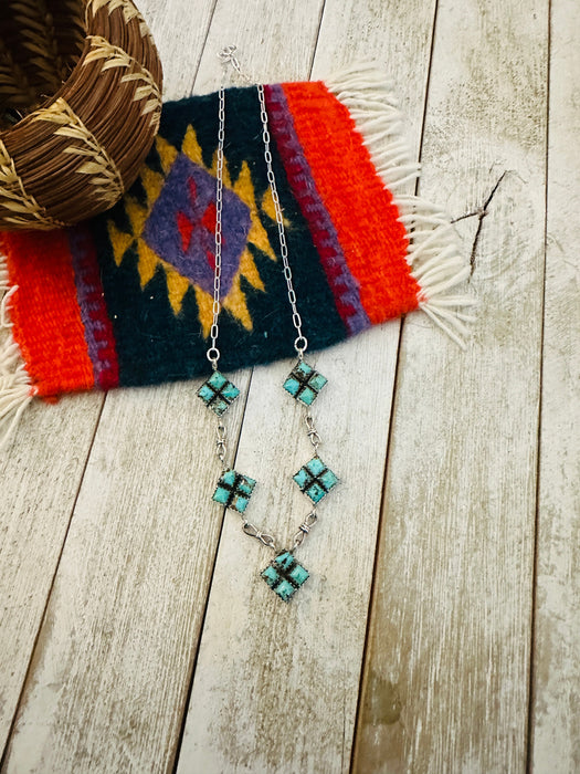 Navajo Sterling Silver & Turquoise Necklace by Julia Etsitty