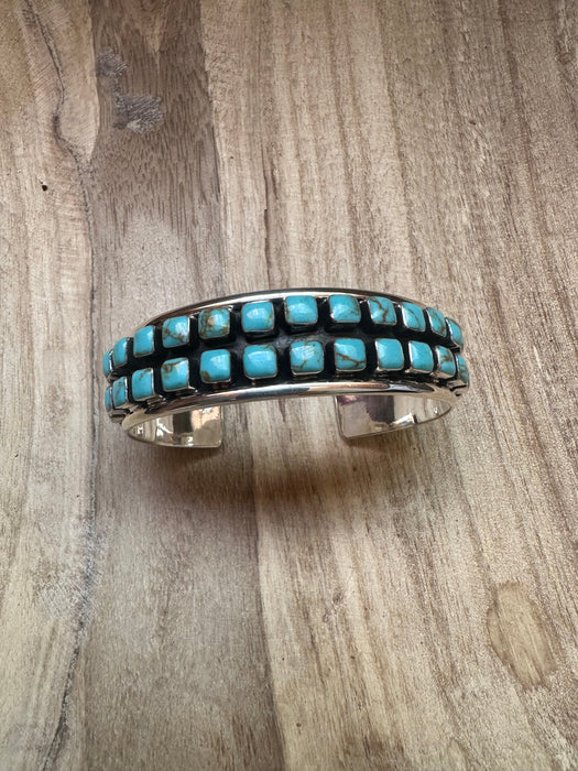 Handmade Turquoise & Sterling Silver Cuff Bracelet