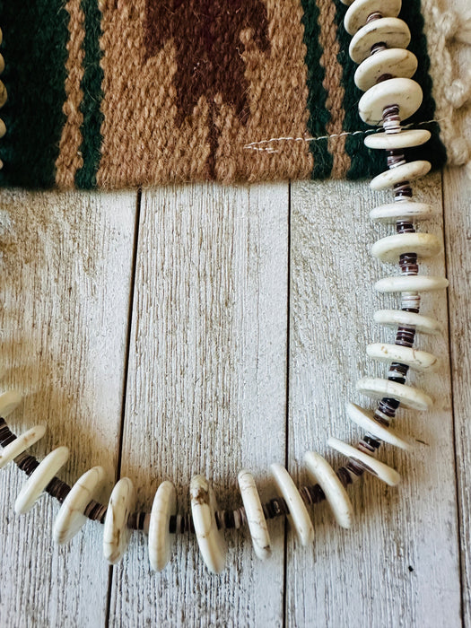 Vintage Old Pawn Navajo Puka Shell & Heishi Beaded Necklace