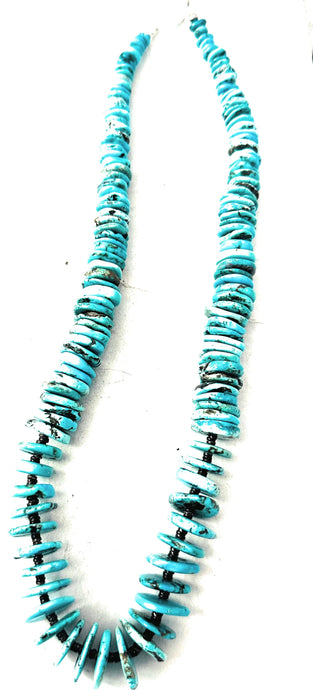 Navajo Turquoise & Heishi 20” Beaded Necklace