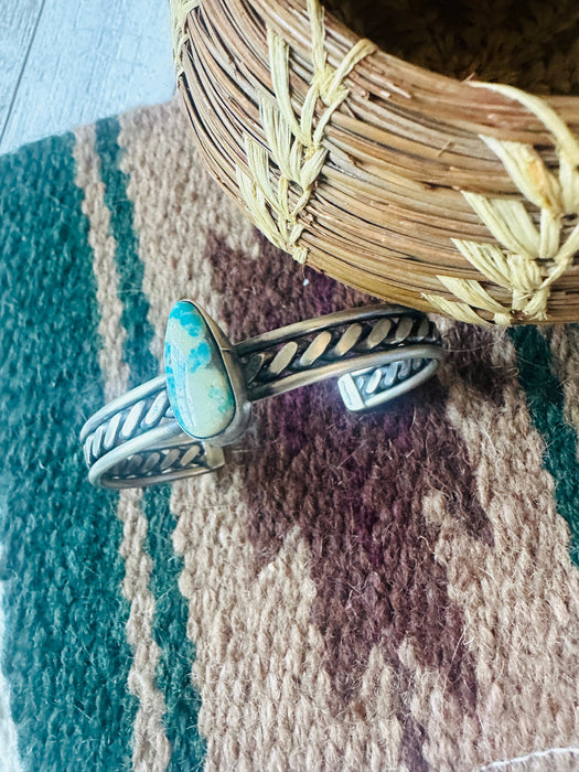 Navajo Sterling Silver & Turquoise Cuff Bracelet
