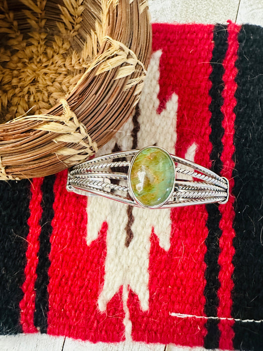 Navajo Royston Turquoise & Sterling Silver Cuff Bracelet