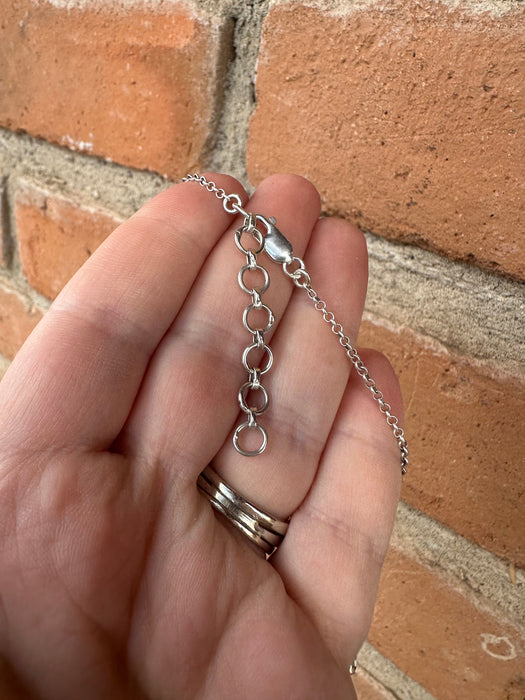 Handmade White Buffalo & Sterling Silver Necklace