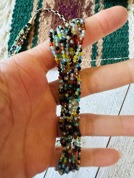 Navajo Handmade Multicolor Beaded Necklace