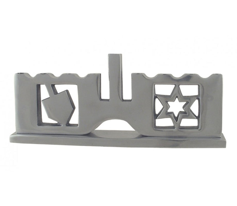 Aluminium Dreidel Design MenorahAluminium Dreidel Design Menorah