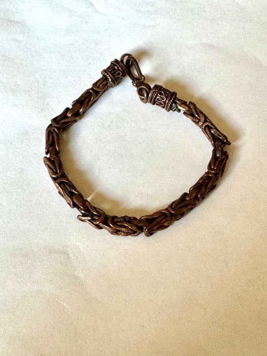 Vintage Handmade Copper Link Bracelet