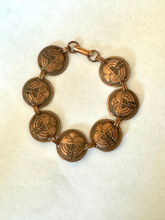 Vintage Handmade Copper Link Bracelet