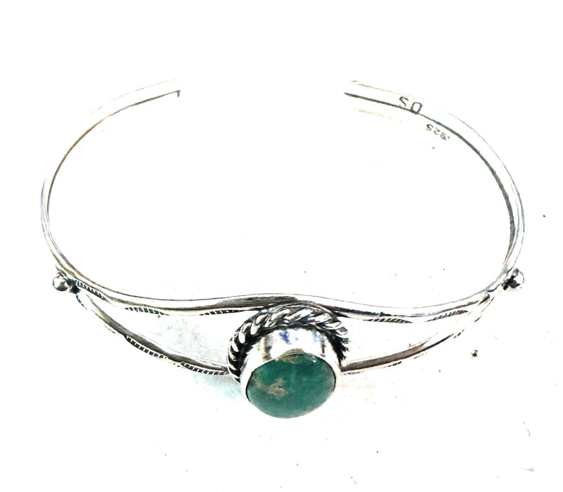 Navajo Sterling Silver & Turquoise Cuff Bracelet