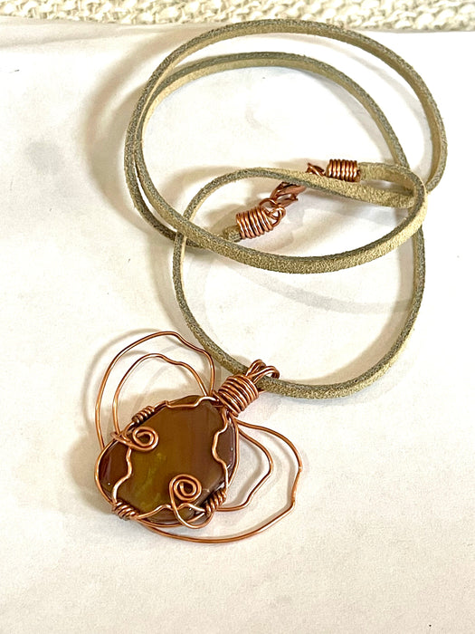 Vintage Handmade Copper Necklace