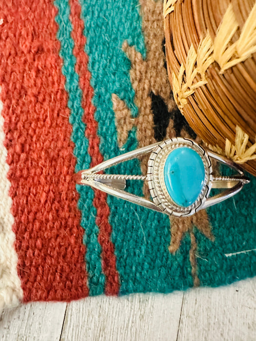 Navajo Turquoise & Sterling Silver Cuff Bracelet