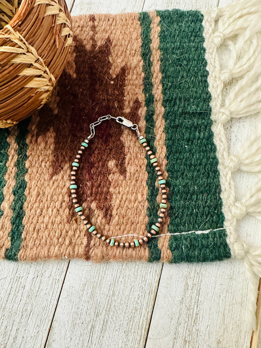 Navajo Copper & Turquoise Beaded Bracelet