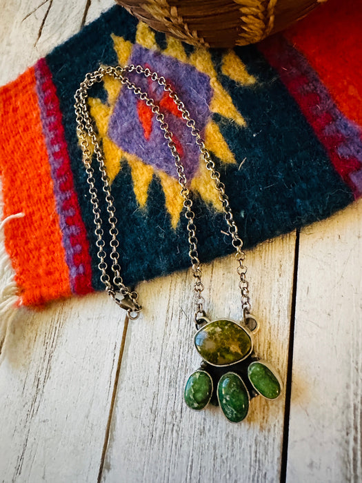 Navajo Sterling Silver & Royston Turquoise Necklace