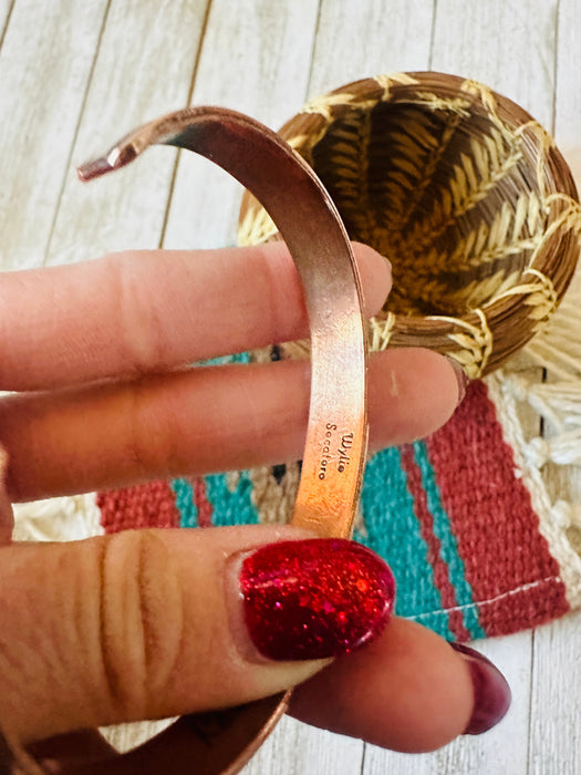 Navajo Copper and Sterling Silver Cuff  Bracelet Signed