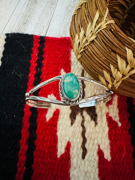 Navajo Sterling Silver & Turquoise Cuff Bracelet