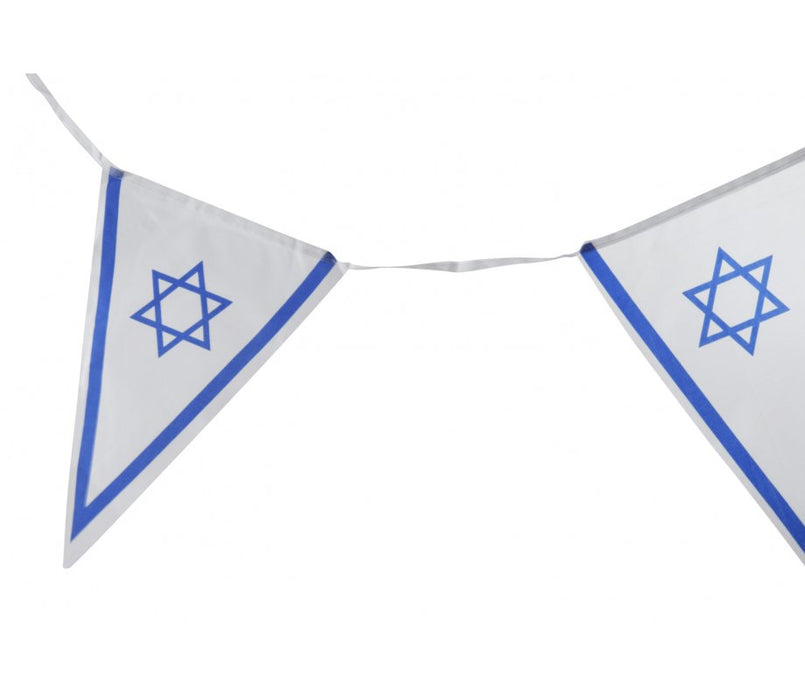 Banner Stringed Chain of 24 Israel FlagsBanner Stringed Chain of 24 Israel Flags