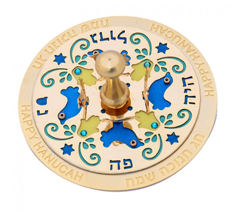 Blue Dove Dreidel by Ester Shahaf