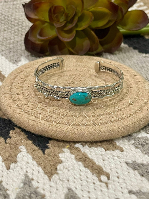 Navajo Turquoise & Sterling Silver Cuff Bracelet