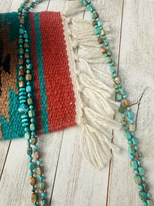 Navajo Turquoise & Copper 60” Beaded Necklace