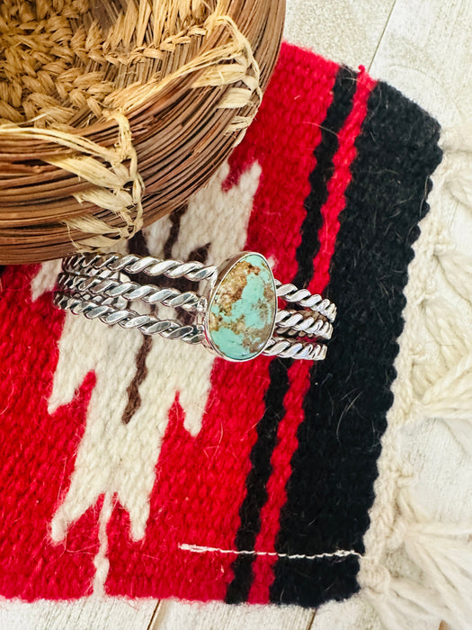 Navajo Royston Turquoise & Sterling Silver Cuff Bracelet