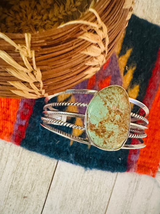 Navajo Sterling Silver & Royston Turquoise Cuff Bracelet