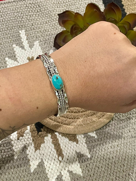 Navajo Turquoise & Sterling Silver Cuff Bracelet