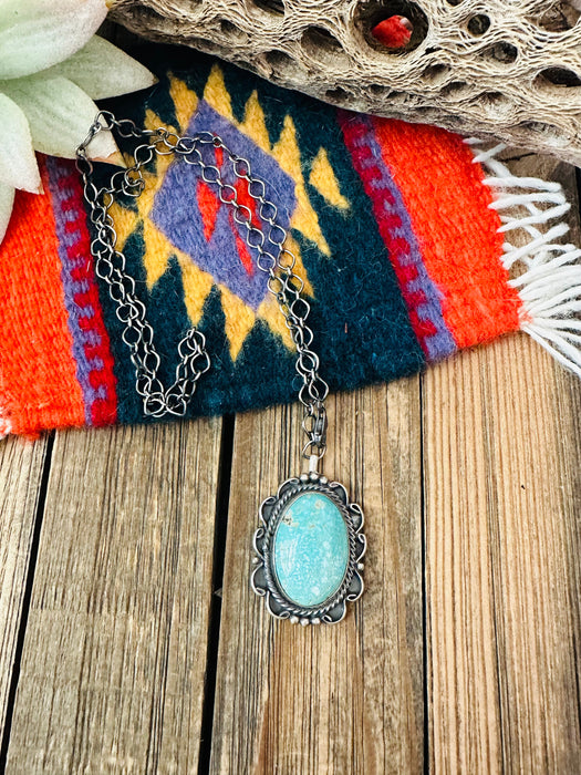 Navajo Sterling Silver & Turquoise Necklace