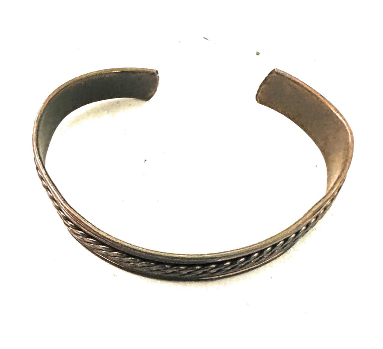 Old Pawn Vintage Navajo Twisted Copper Cuff Bracelet