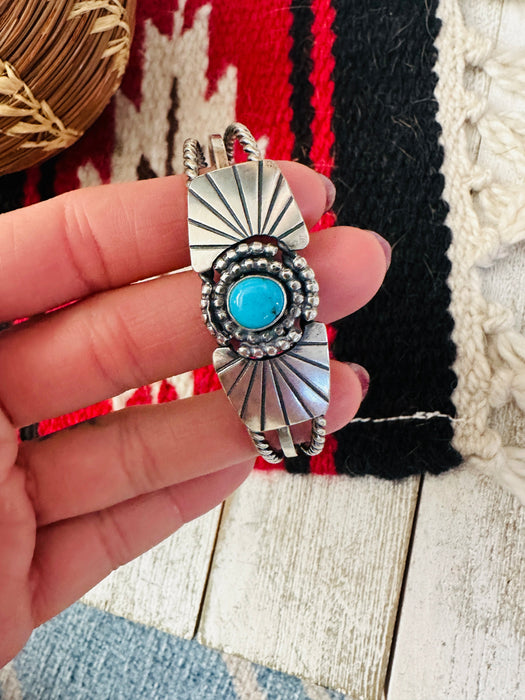 Navajo Royston Turquoise & Sterling Silver Cuff Bracelet