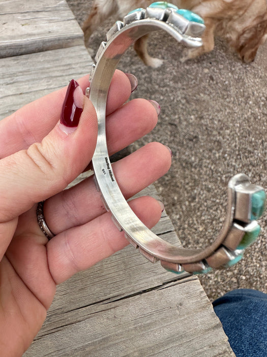 Handmade Turquoise & Sterling Silver Cuff Bracelet