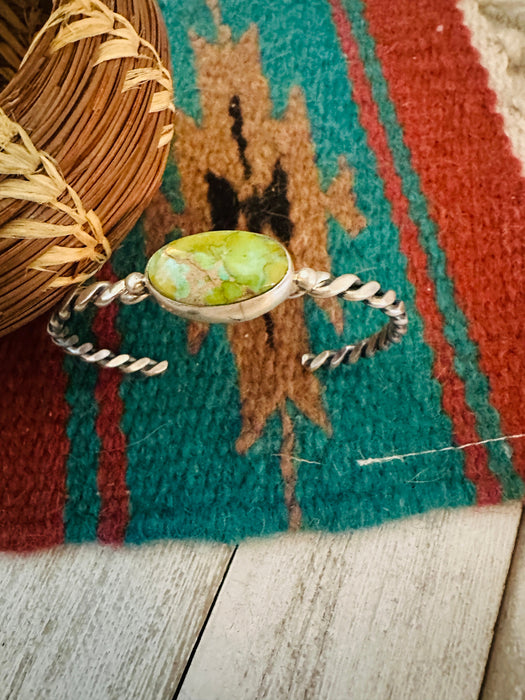 Navajo Sterling Silver & Turquoise Cuff Bracelet