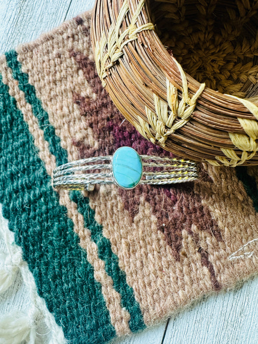 Navajo Sterling Silver & Turquoise Cuff Bracelet