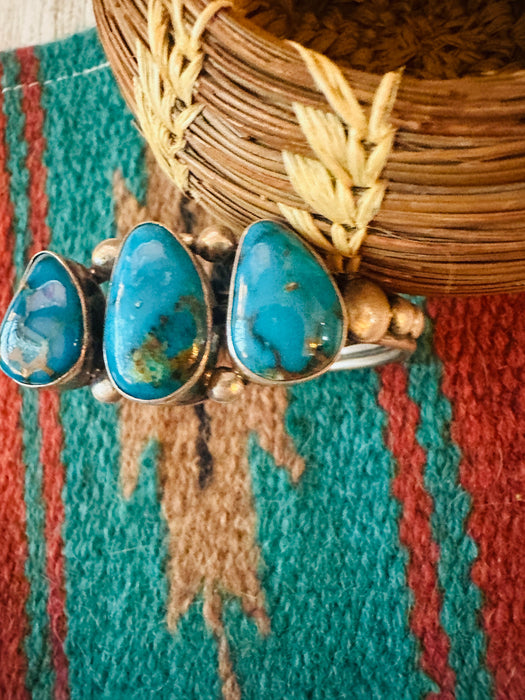 Navajo Turquoise & Sterling Silver Cuff Bracelet