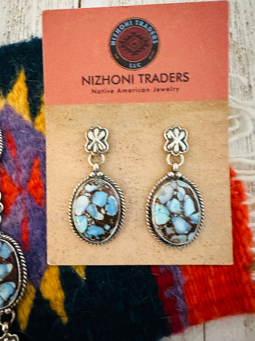 Navajo Golden Hills Turquoise & Sterling Silver Necklace Set