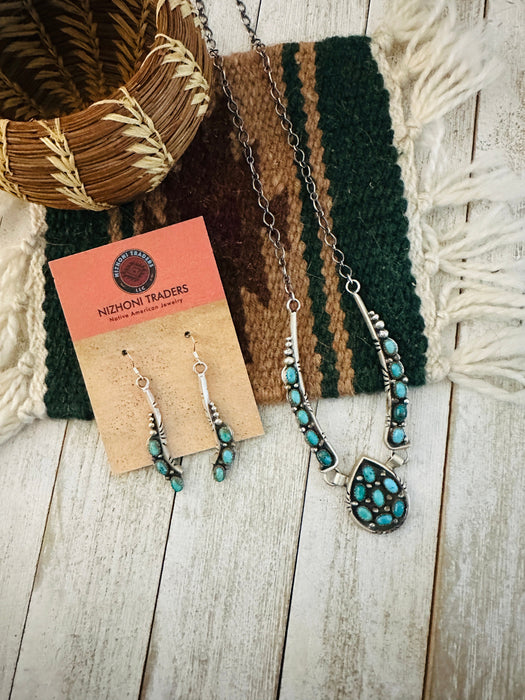 Navajo Sterling Silver & Turquoise Necklace Set