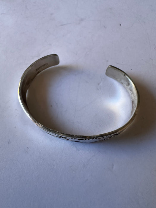 Navajo Baby Sterling Silver Baby Adjustable Cuff Bracelet