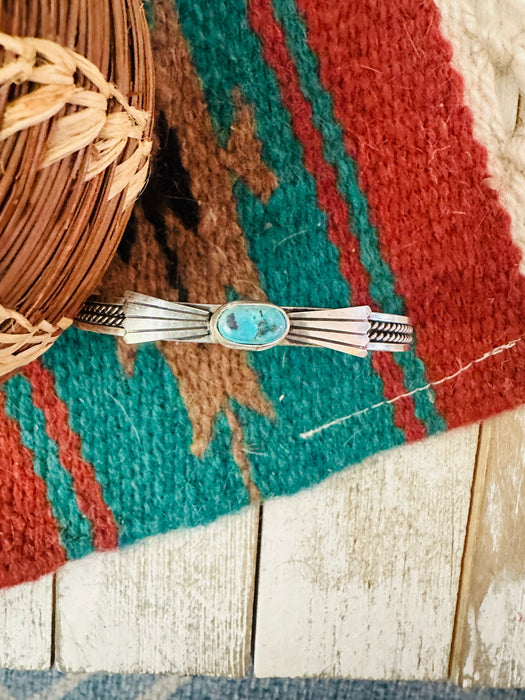 Navajo Sterling Silver & Turquoise Cuff Bracelet