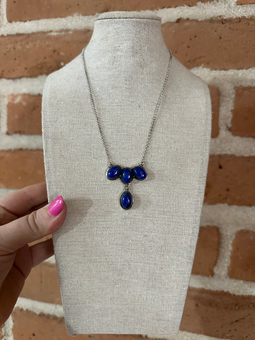 Handmade Lapis & Sterling Silver Necklace