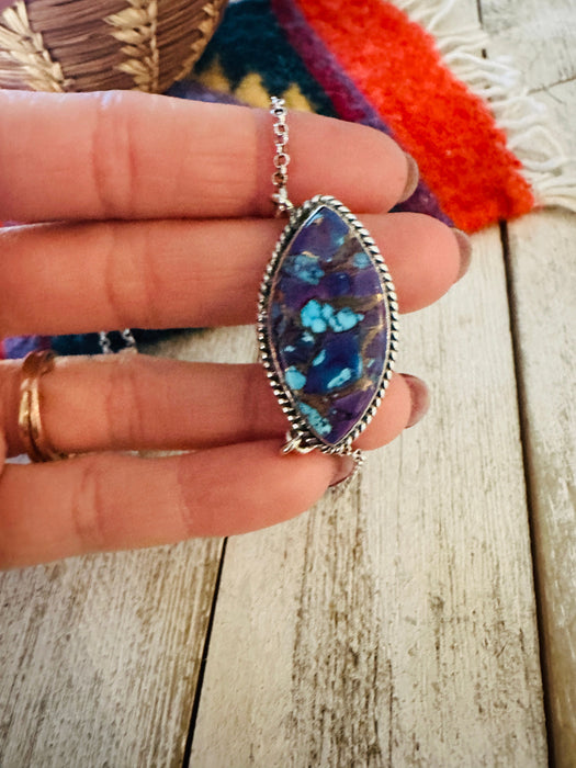 Handmade Sterling Silver & Purple Dream Mojave Necklace