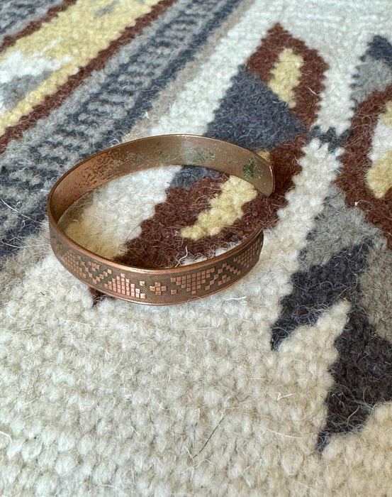 Vintage Handmade Copper Cuff Bracelet