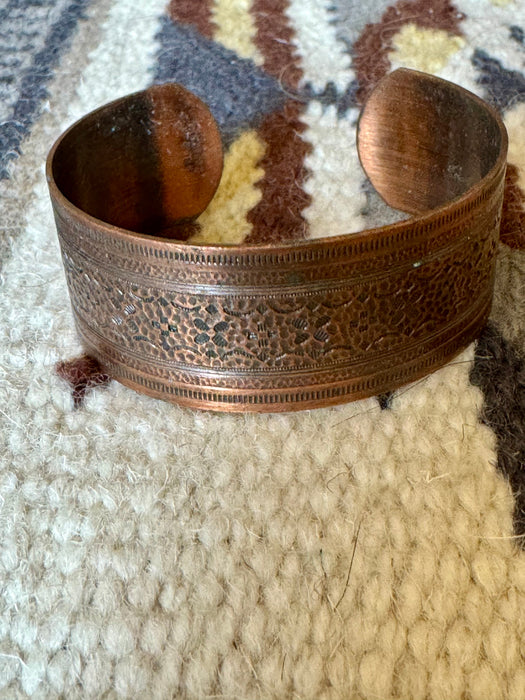 Vintage Handmade Copper Cuff Bracelet