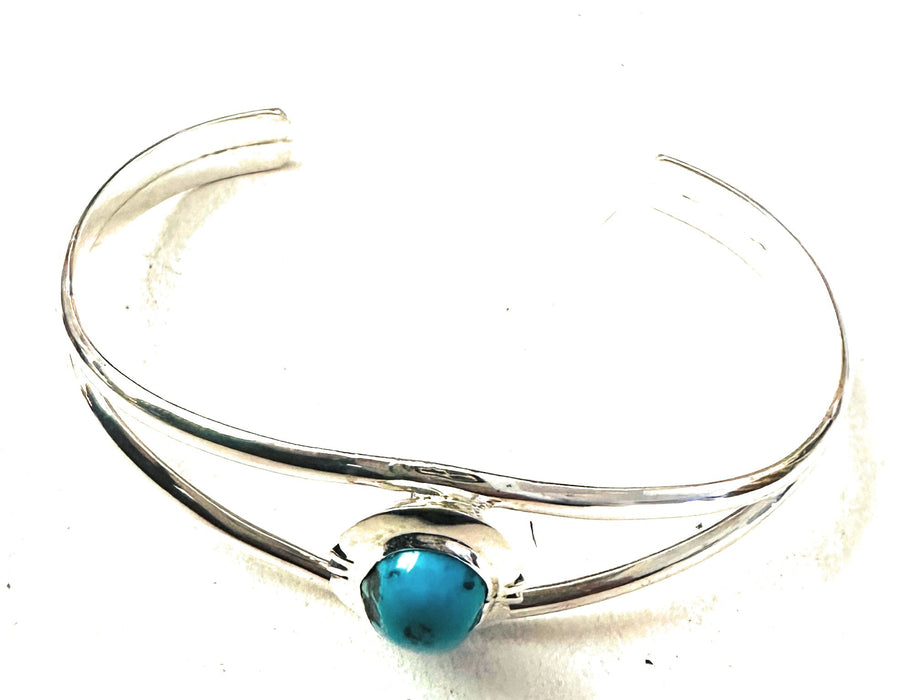 Navajo Kingman Turquoise & Sterling Silver Cuff Bracelet