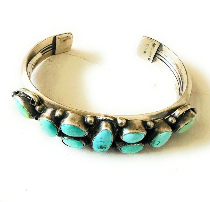 Navajo Sonoran Mountain Turquoise & Sterling Silver Cuff Bracelet