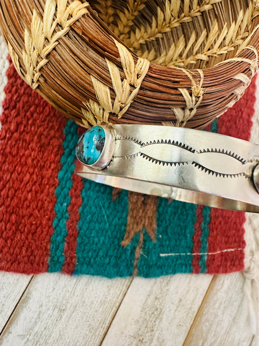 Navajo Turquoise & Sterling Silver Bangle Bracelet