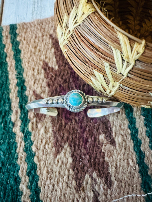 Navajo Turquoise & Sterling Silver Cuff Bracelet