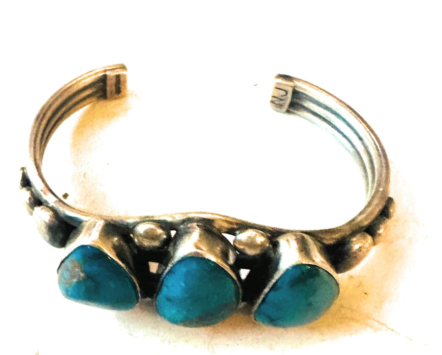 Navajo Turquoise & Sterling Silver Cuff Bracelet